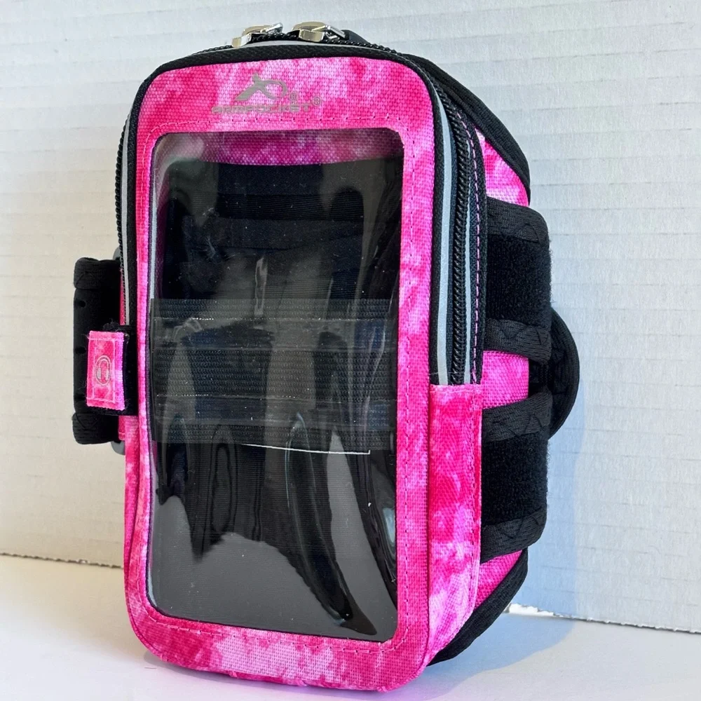 Armpocket X Cell Phone Armband Pink w/ Black Strap